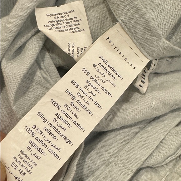 Pick-Stitch Handcrafted Cotton Linen Quilted Euro Shame - Picture 10 of 10